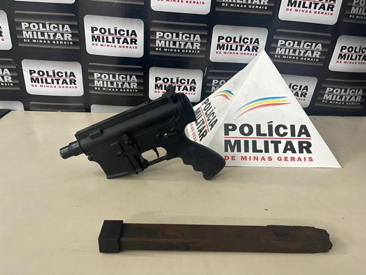 Policiais Militares prende autor por porte ilegal de arma de fogo e aprende submetralhadora artesanal