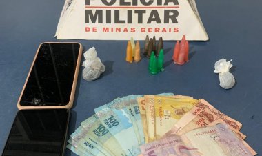 Policiais Militares de São José do Goiabal prende autores de tráfico, apreende drogas, veículo e dinheiro