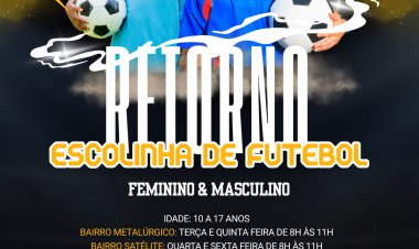 João Monlevade retoma escolinhas de futebol e amplia oportunidades esportivas para jovens