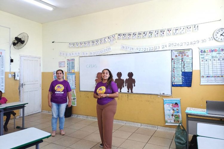 Maio Laranja: Creas leva "Semáforo do Toque" às escolas de João Monlevade para combater a violência infantil